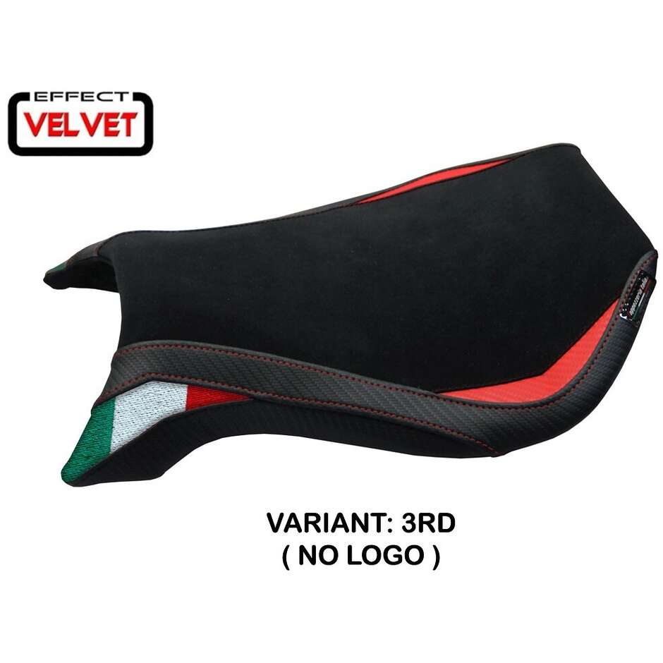 Housse de siège TPZ Italia spécifique pour MV Agusta F4 (modèles 1999-2009), en velours Natori Trico.