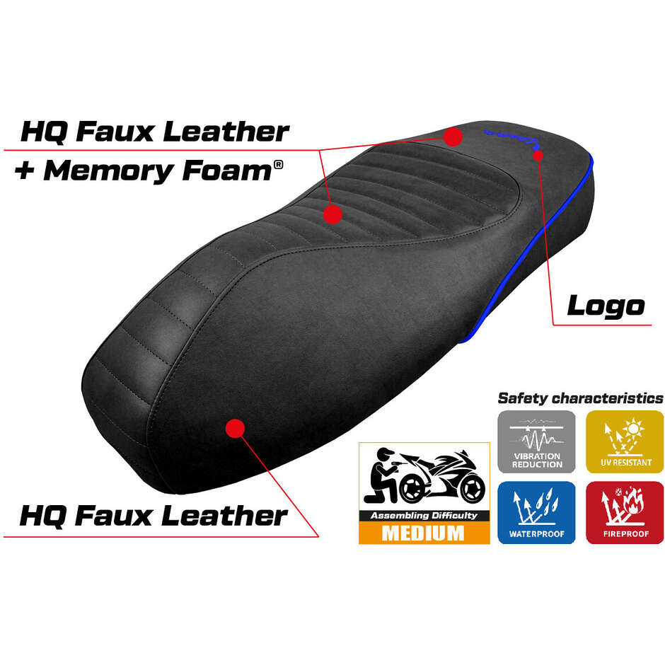 Housse de siège TPZ Italia spécifique pour Vespa GTS 125/150/300 (modèles 2009-2024) - Système de confort Panarea