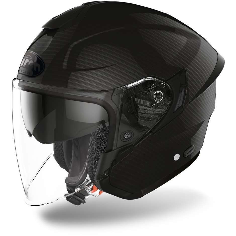 HPC Double Visor Jet Motorcycle Helmet Airoh H.20 Color Matt Black