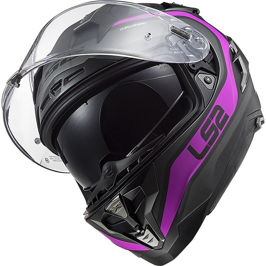 HPFC Fiber Helmet LS2 FF327 CHALLENGER Fusion Titanium Matt Pink