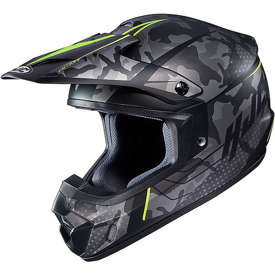 HQC CS-MX II Cross Enduro Motorcycle Helmet Sapir MC3HSF Black Yellow