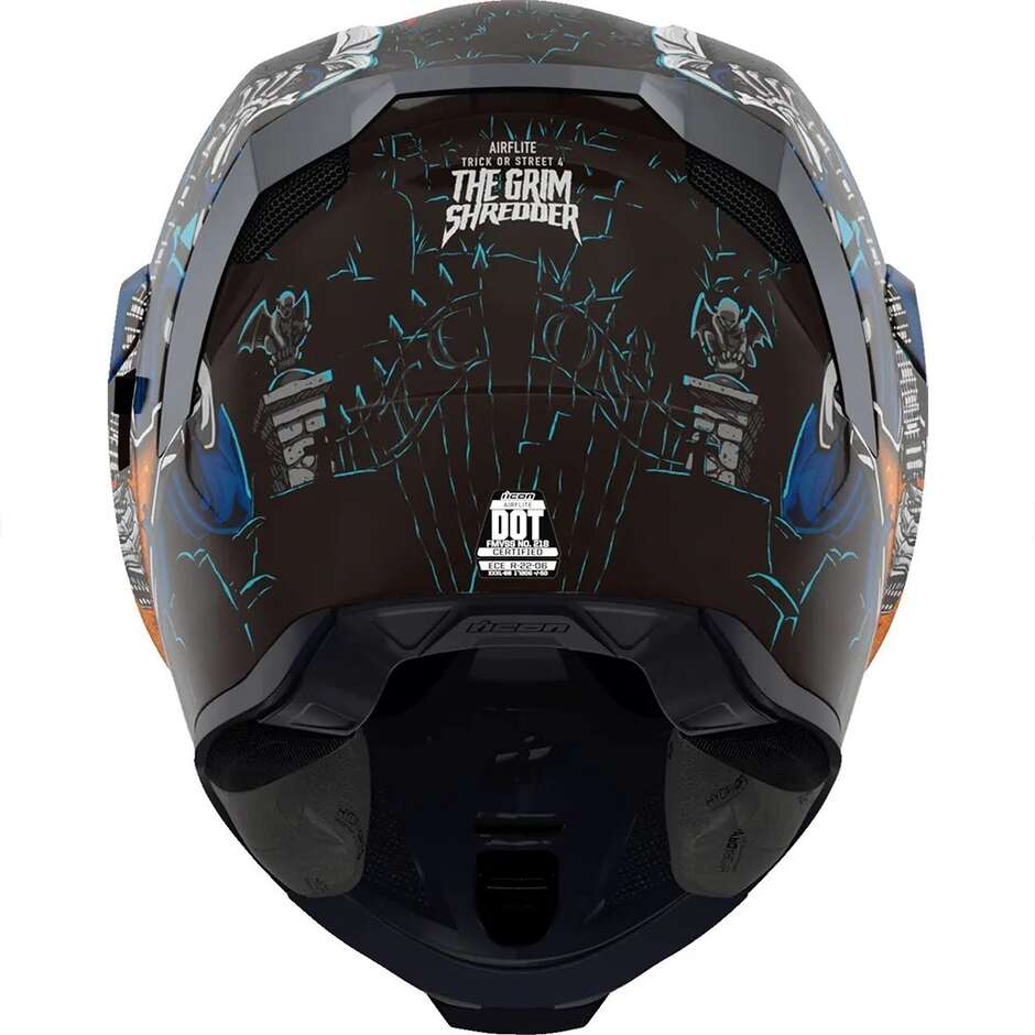 Icon AIRFLITE Trick or Street 4 Full Face Motorcycle Helmet Black