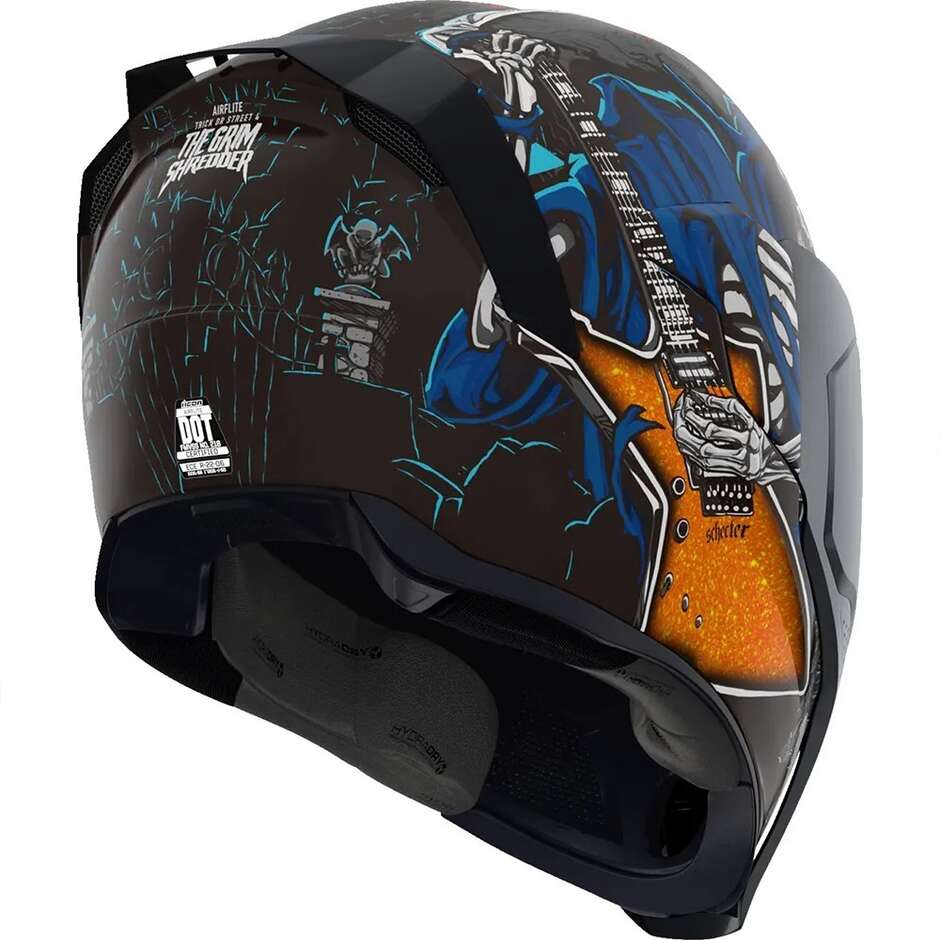 Icon AIRFLITE Trick or Street 4 Full Face Motorcycle Helmet Black