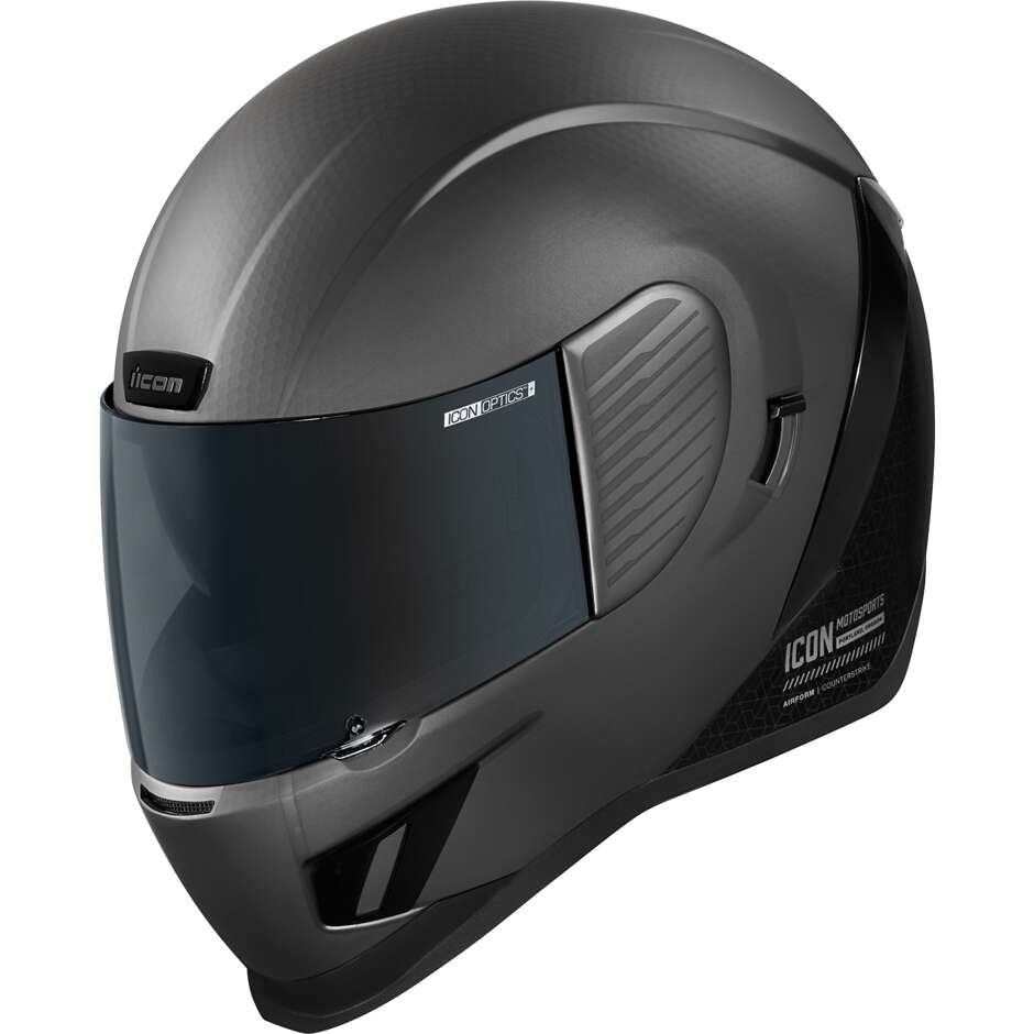 Icon AIRFORM Counterstrike MIP Silver full face motorcycle helmet