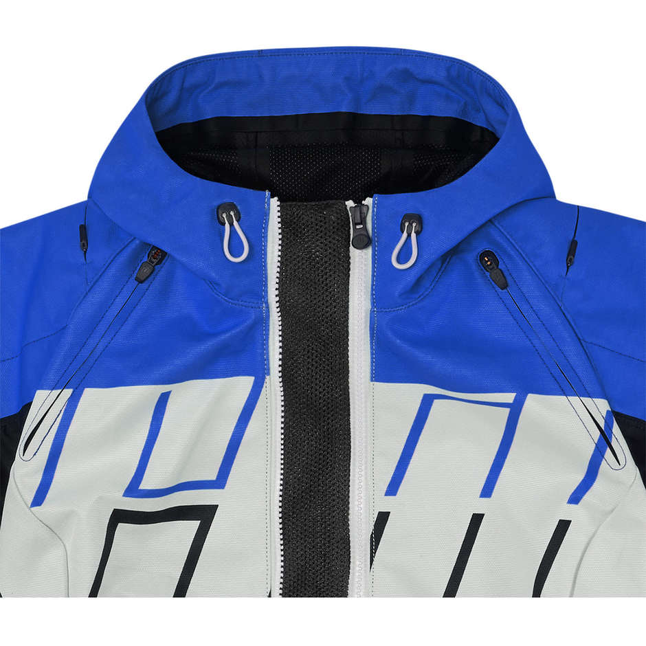 Icon AIRFORM RETRO Motorradjacke aus blauem Stoff