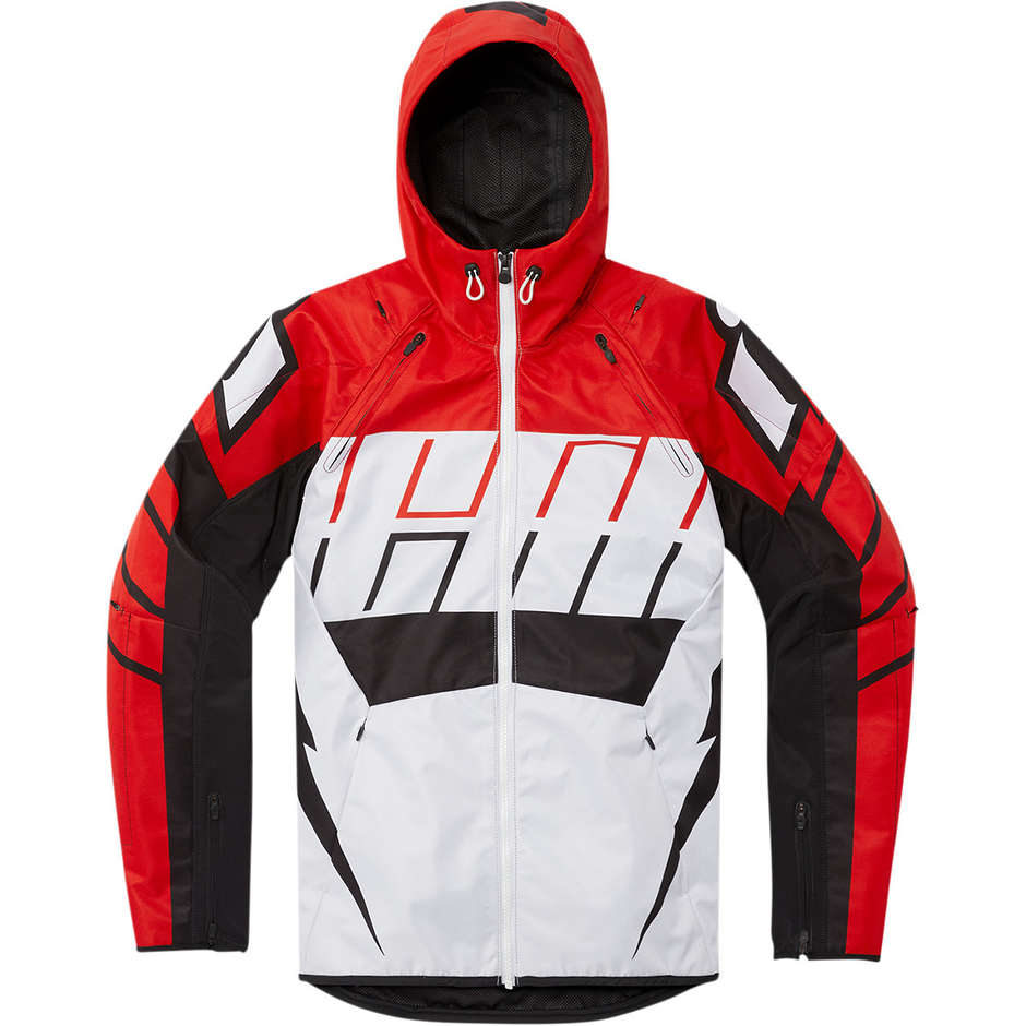 Icon AIRFORM RETRO Red Fabric Motorcycle Jacket
