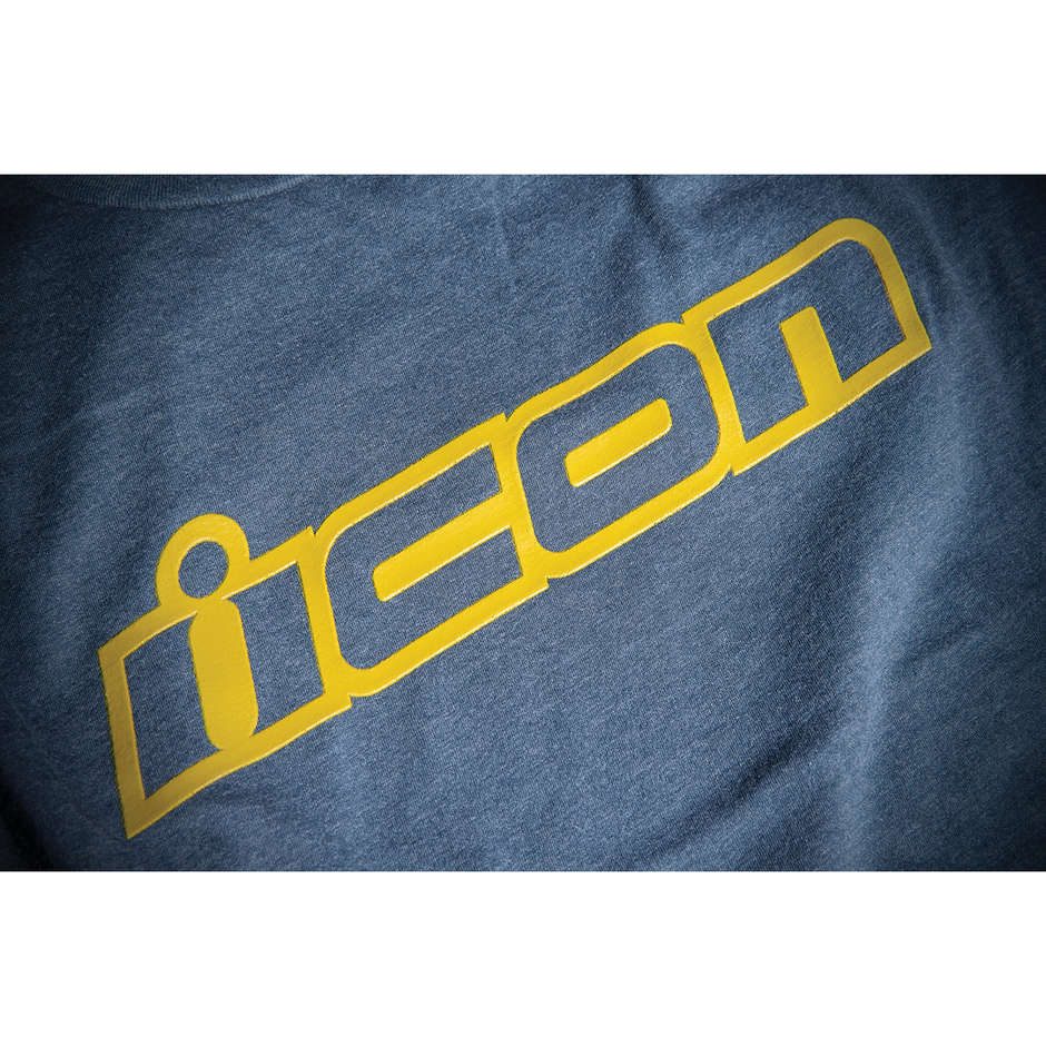 Icon Classic Blue Short Sleeves Motorcycle Shirt