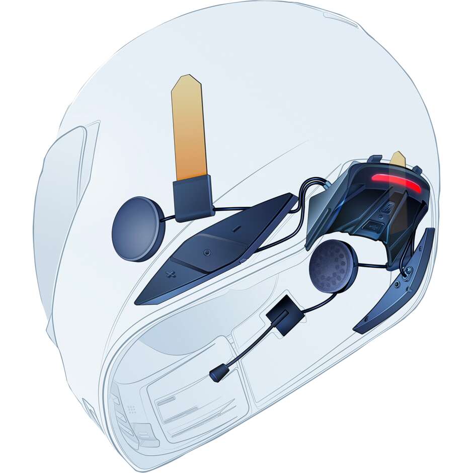 Icon HELMLINK Spezielle Motorrad-Gegensprechanlage speziell für DOMAIN-Helm