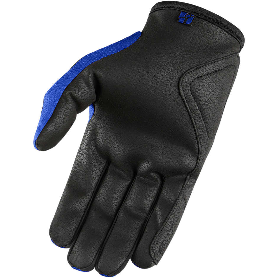 Icon HOOLIGAN Blue Sport Fabric Motorcycle Gloves