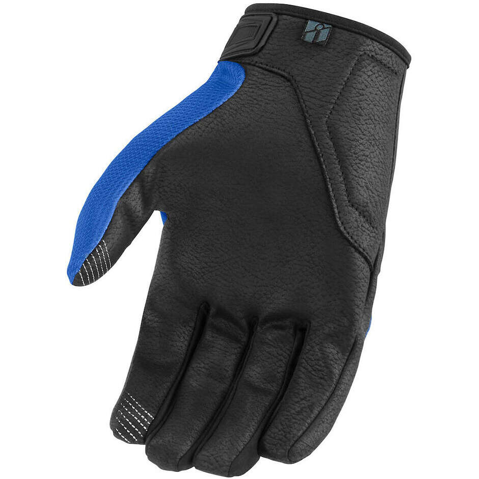 Icon HOOLIGAN CE Blue Summer Motorcycle Gloves