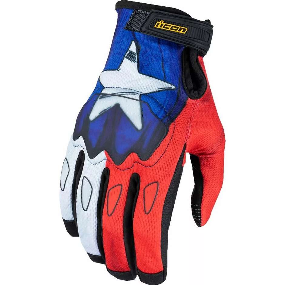 Icon HOOLIGAN CE Motorcycle Gloves Free Shipping Blue