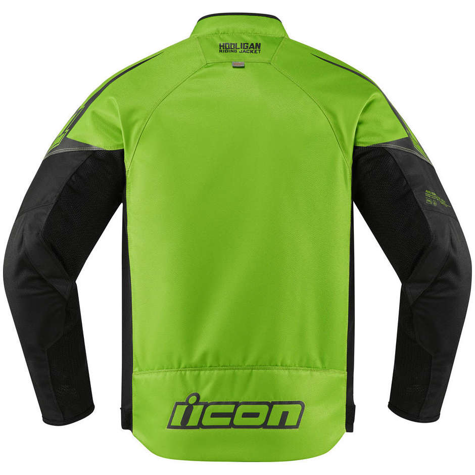 Icon HOOLIGAN Green Fabric Motorcycle Jacket