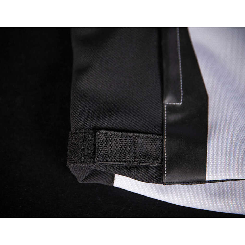 Icon HOOLIGAN White Black Fabric Motorcycle Jacket