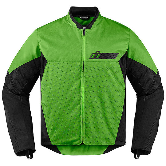Icon KONFLICT Fabric Motorcycle Jacket Green
