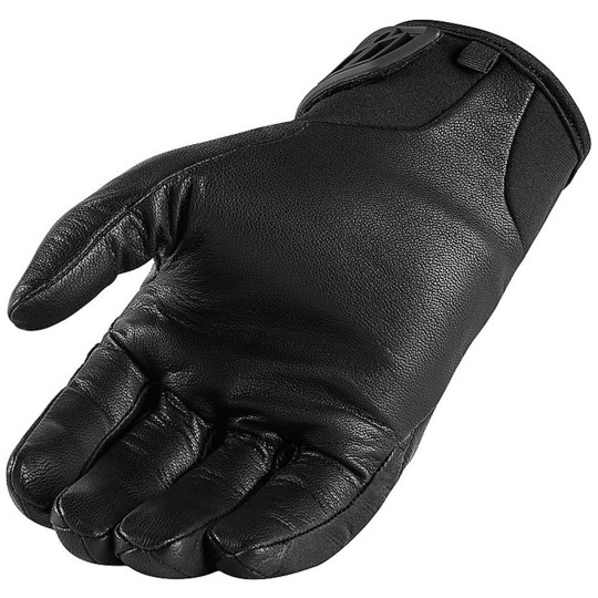 Icon Leather Gloves Icon KONFLICT Stealth Black