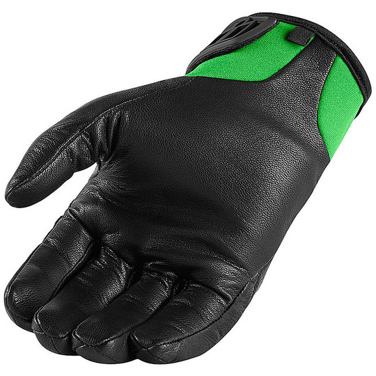 Icon Leather Gloves Icon KONFLICT Stealth Green