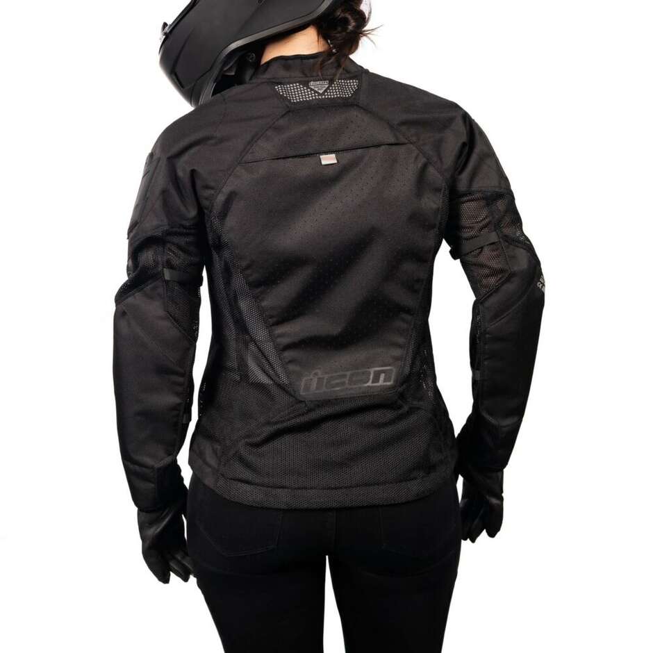Icon MESH AF Black Summer Women's Motorcycle Jacket