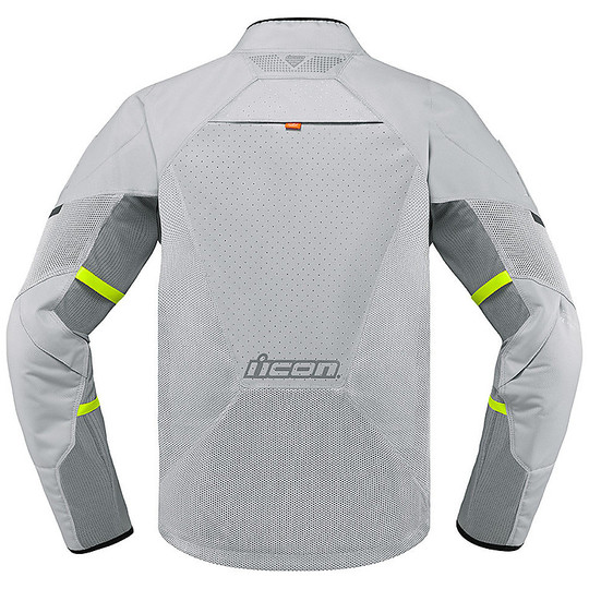 Icon MESH AF Motorcycle Jacket In Perforated Fabric Gray