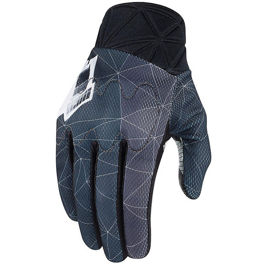 Icon Motorcycle Gloves Fabric Anthem Blender Grey