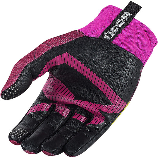 Icon Motorcycle Gloves Fabric Anthem Blender Pink Lady
