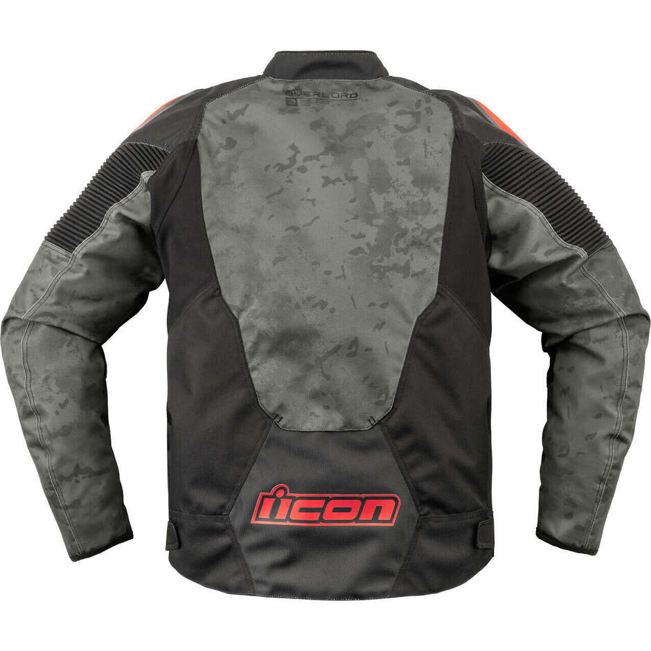Icon OVERLORD3 Magnacross CE Graue Motorradjacke