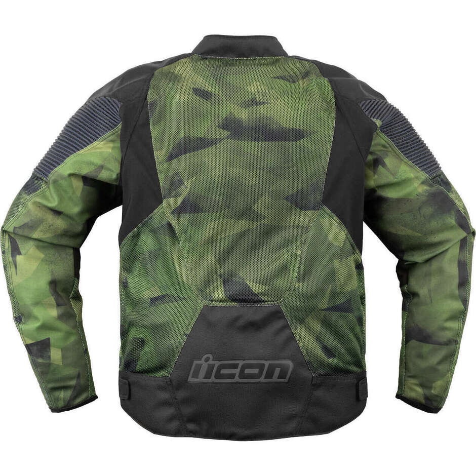 Icon OVERLORD3 MESH CE Camo Grüne Motorradjacke