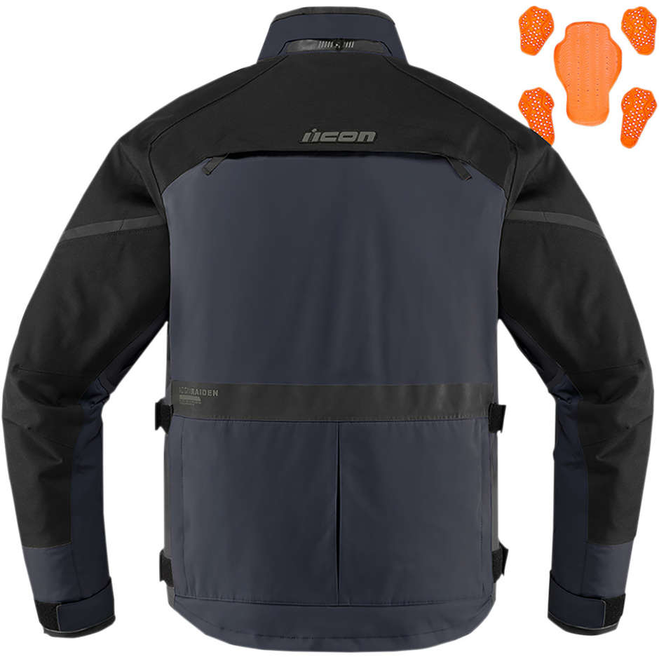 Icon RAIDEN Jacket Blue Fabric Motorcycle Jacket For Sale Online ...
