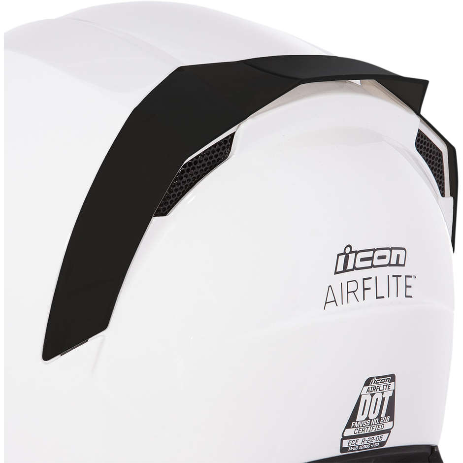 Icon Rear Spoiler for AIRFLITE Rubatone Helmet Black