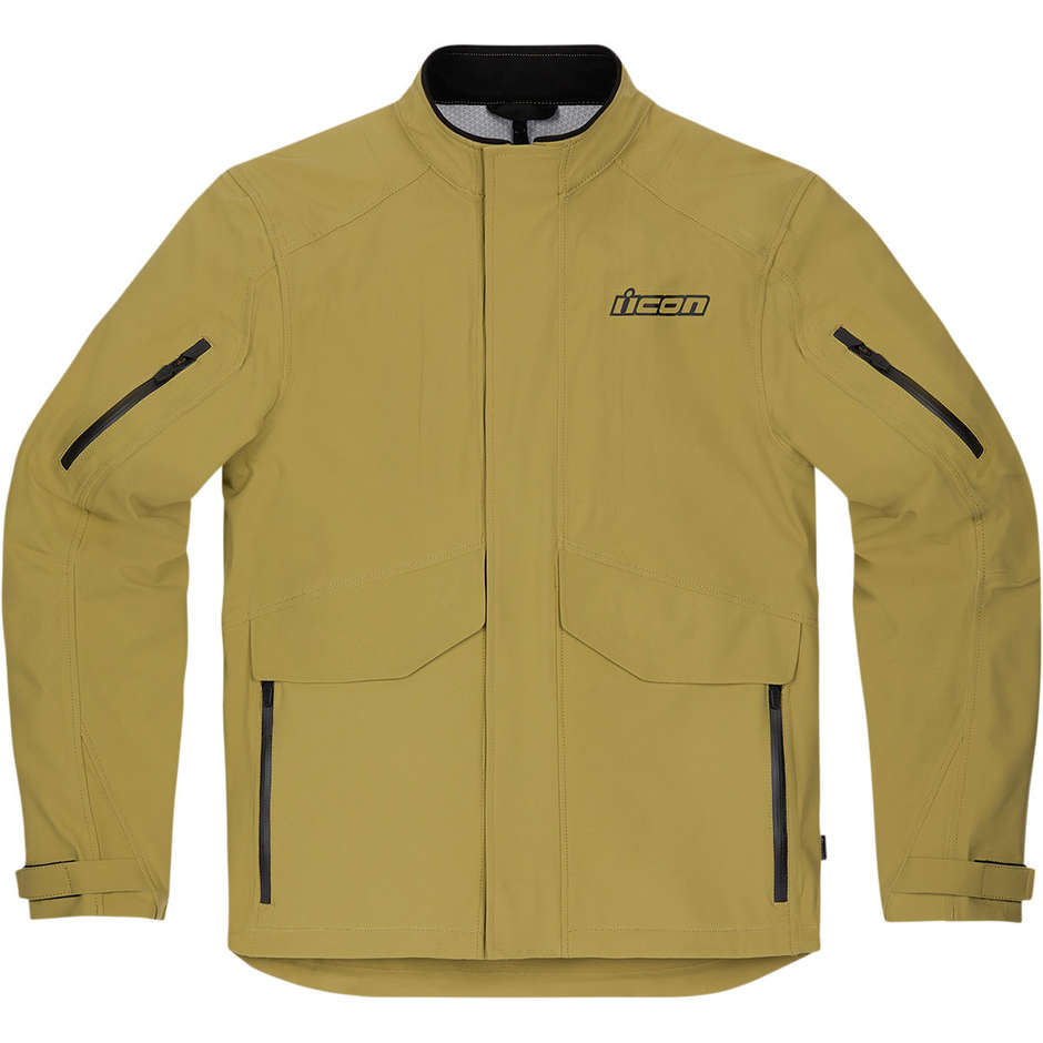 Icon STORMHAWK WP Jacket CE Veste de moto en tissu beige