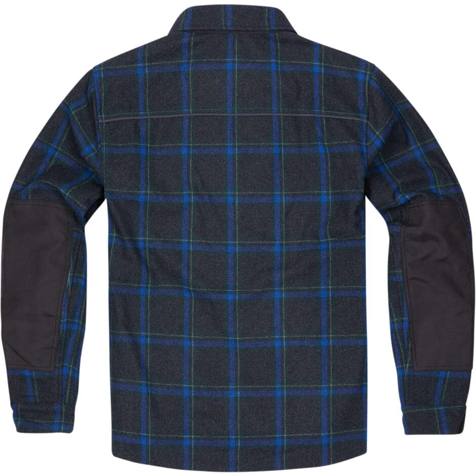 Icon UPSTATE Blue Flannel Shirt Motorcycle Jacket