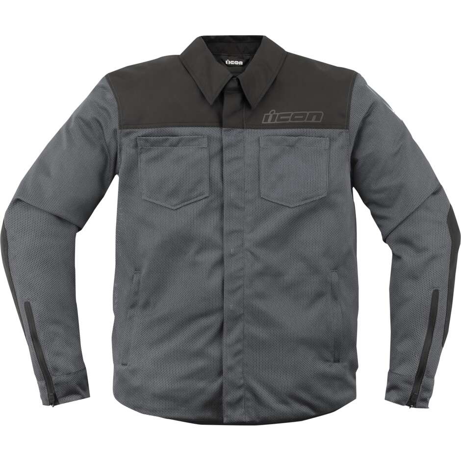 Icon UPSTATE MESH CE Gray Summer Motorcycle Jacket
