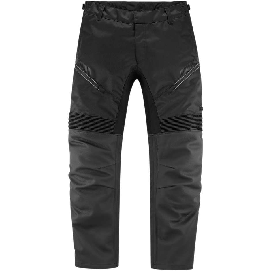 Icon Waterproof CONTRA 2 Motorcycle Overpants in Black Leather