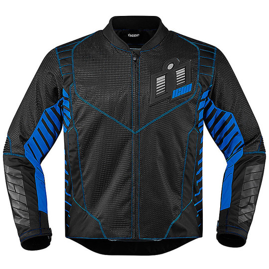 Icon WIREFORM Perforated Motorcycle Jacket Blue