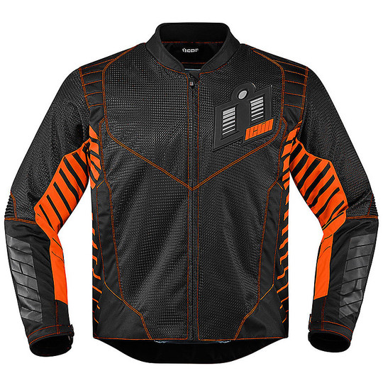 Icon WIREFORM Perforated Motorcycle Jacket Orange