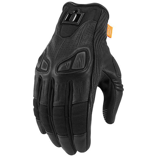 Icon Women's Motorcycle Gloves AUTOMAG Lady Black