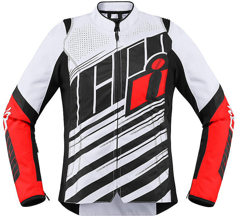 ICON OVERLOAD SB2 アイコン Icon Women's Motorcycle Jacket in Fabric Icon OVERLORD SB2 Red For