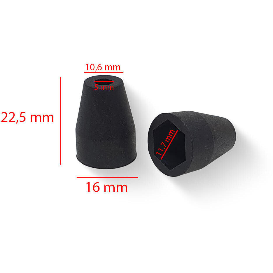IDA80 M8 Blinker-Gummikappen - 2 Stück CNC Racing Schwarz