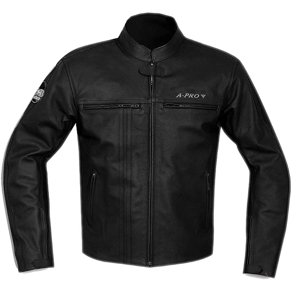In echtes Leder Moto Jacke A-Pro Bandidos Schwarz