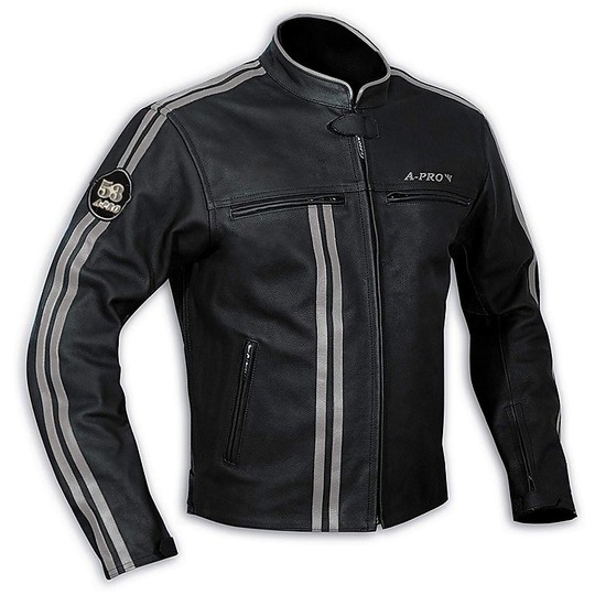 In Genuine Leather Moto Jacket A-Pro Silver Bandidos