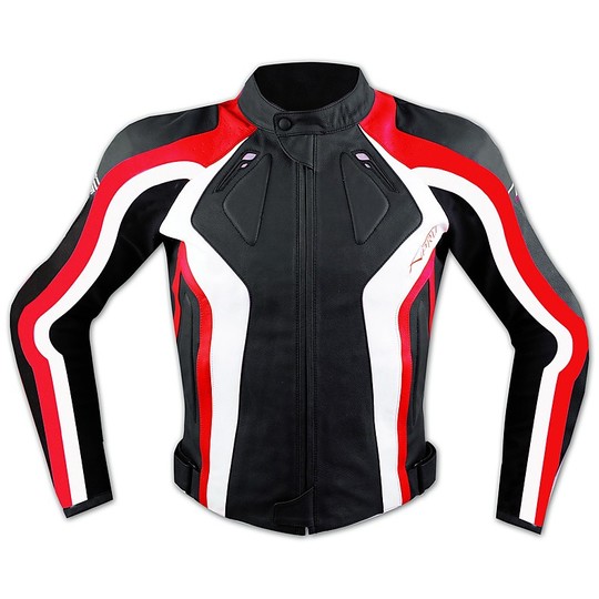 In Genuine Leather Motorcycle Jacket A-Pro Shiny Lady Red