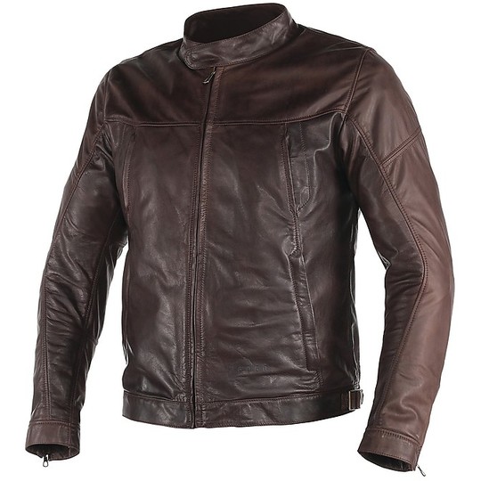 In Genuine Leather Motorcycle Jacket Dainese Heston Model Dark Brown