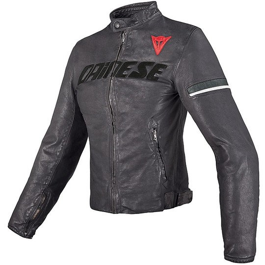 In Genuine Leather Motorcycle Jacket Dainese Lady Model Archive Black