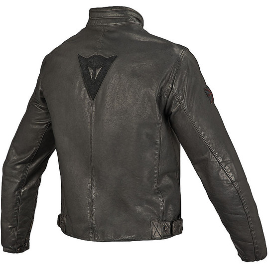 In Genuine Leather Motorcycle Jacket Dainese Model Archive Black Ace