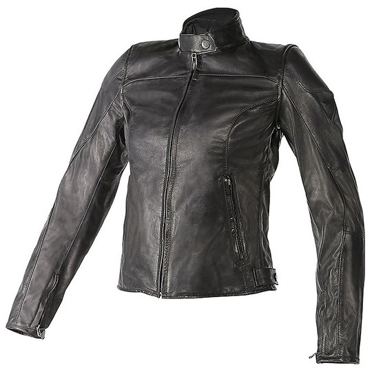 In Genuine Leather Motorcycle Jacket Dainese Model Mike Lady Black