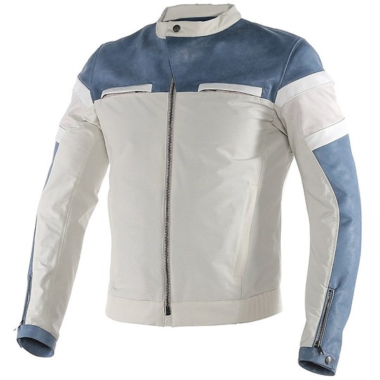 In Genuine Leather Motorcycle Jacket Dainese Model Zhen Qing Blue