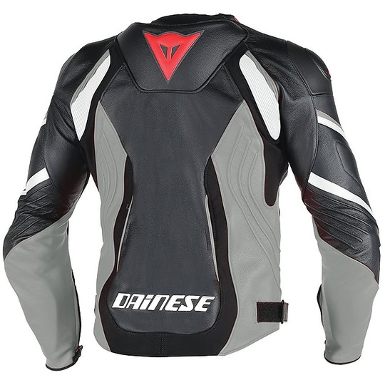 In Genuine Leather Motorcycle Jacket Dainese Super Speed ​​D1 Black Anthracite White