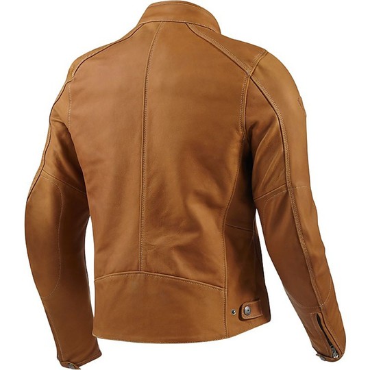 In Genuine Leather Motorcycle Jacket Rev'it Flatbush Camel