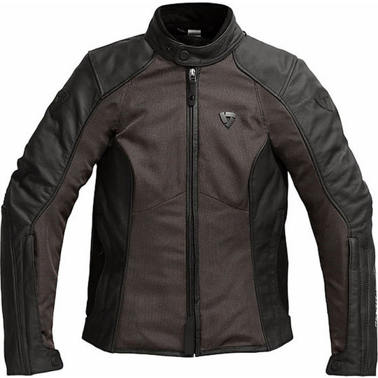 In Genuine Leather Motorcycle Jacket Rev'it Ignition 2 Lady Black / Anthracite