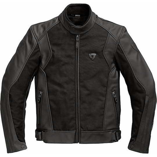 In Genuine Leather Motorcycle Jacket Rev'it Ignition 2 Model Black
