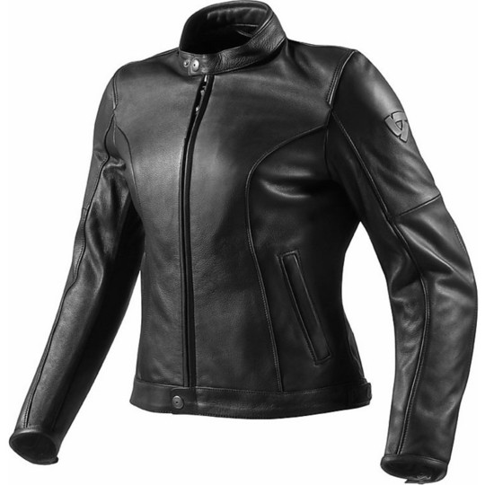 In Genuine Leather Motorcycle Jacket Rev'it Lady Model Roamer Black